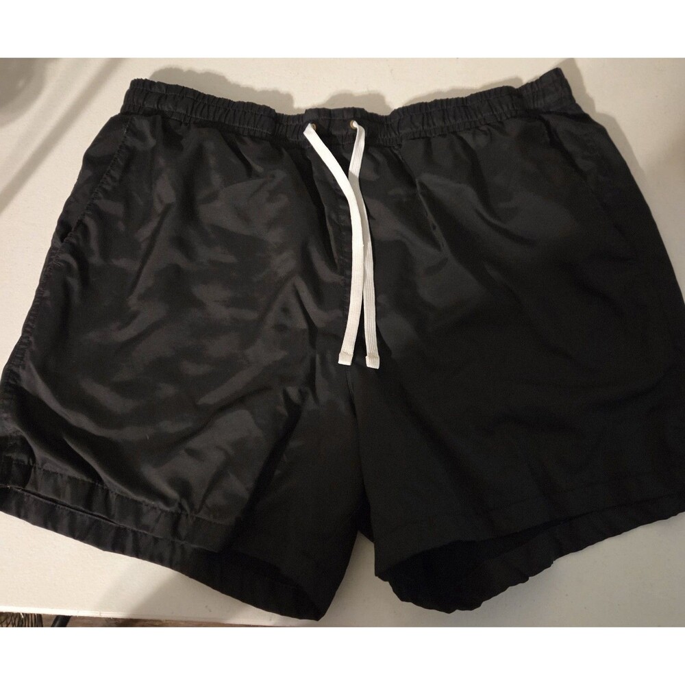 Nike Sportswear Woven Lined Flow Shorts Black White Drawstring Men’s XXL (2XL)